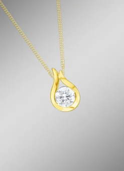 Massiver Anhänger mit Zirkonia