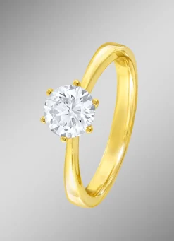 Massiver Brillant-Damenring