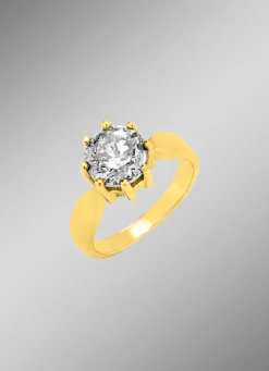 Massiver Damenring mit Brillant