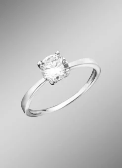 Massiver Damenring mit Brillant