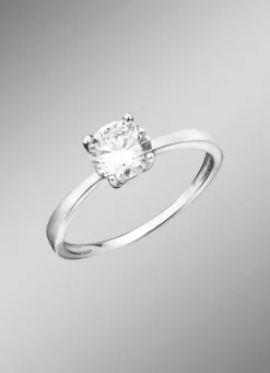 Massiver Damenring mit Brillant