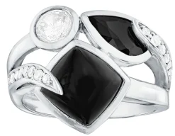 Massiver Damenring mit Onyx