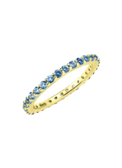 Memoire-Ring aus hochwertigem Gold mit Blautopas
