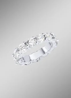 Memoire-Ring mit Brillanten mit ca. 16 Brillanten