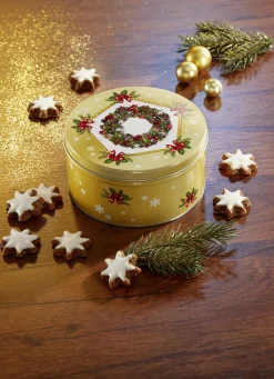 Metalldose mit Zimtsternen