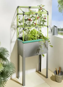 Metallhochbeet Heidelberg mit Rankhilfe