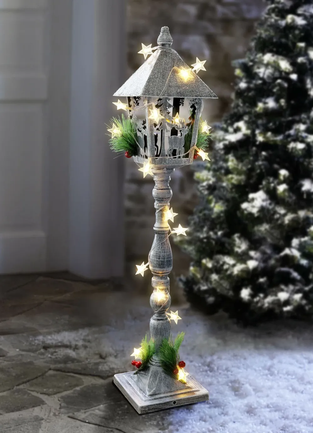 Metall-Laterne mit Timerfunktion