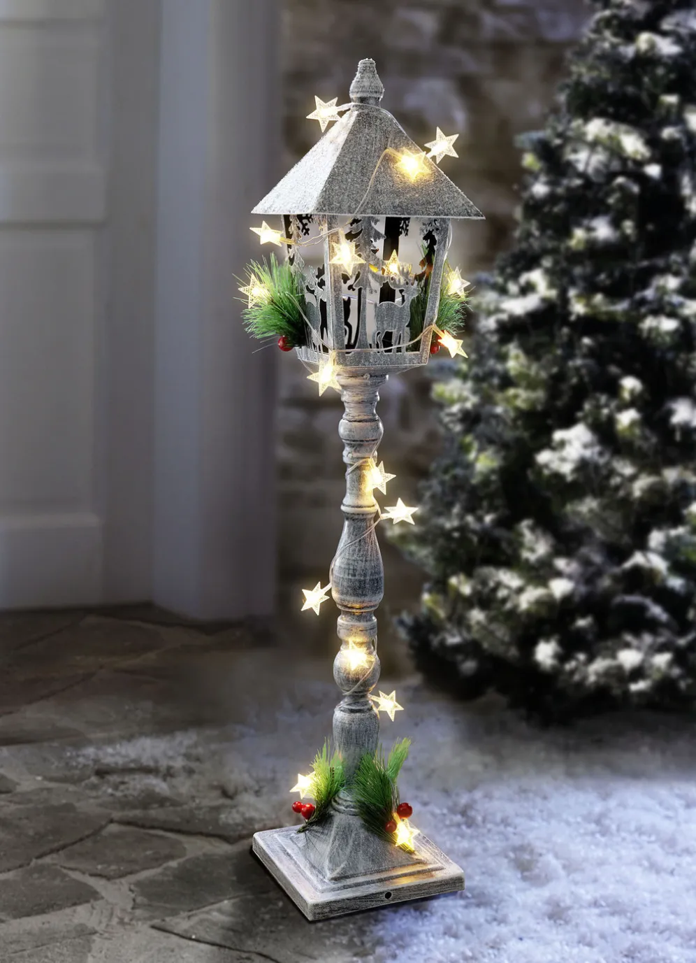 Metall-Laterne mit Timerfunktion