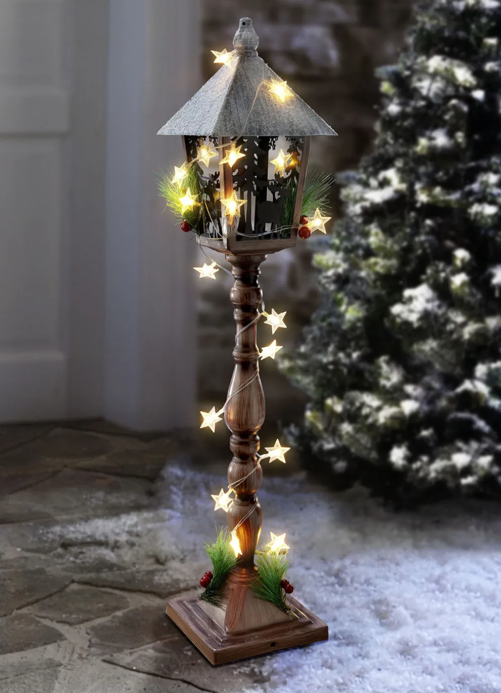 Metall-Laterne mit Timerfunktion