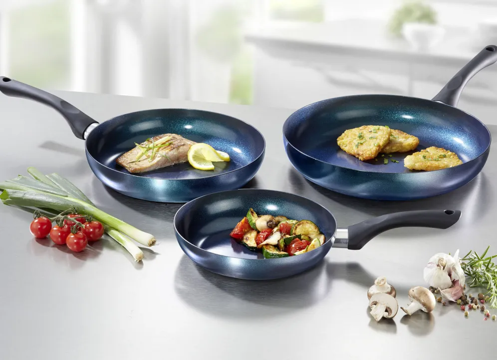 Meteor Pfannen-Set mit megaharter Diamant-Keramik-Antihaft-Premiumbeschichtung