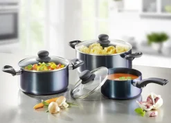 Meteor 6-teiliges Topf-Set mit Diamant-Keramik-Antihaft-Premiumbeschichtung