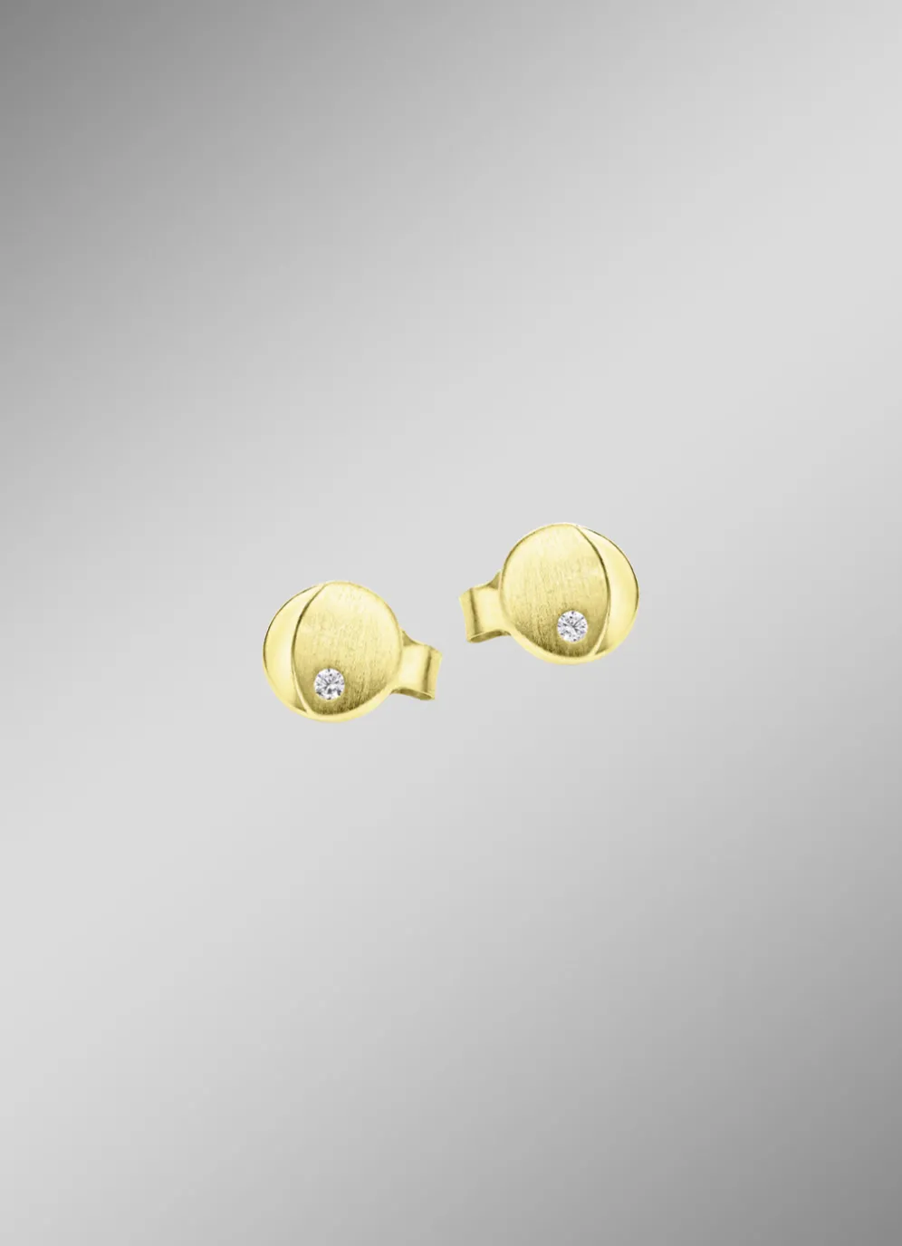 Moderne Ohrstecker mit Zirkonia