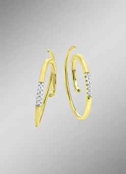 Modernes Design: Ohrhaken mit 10 Brillanten