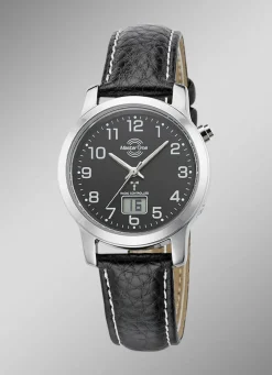 Modische, sportliche Damen-Lederarmbanduhr