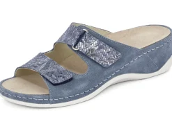 Mubb, bequeme Damen-Pantoletten, Weite H, mit herausnehmbarem Fußbett