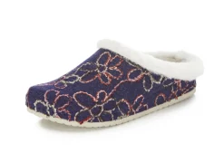 Mubb Wollfilz-Pantoffel mit bunter Blüten-Stickerei