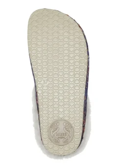 Mubb Wollfilz-Pantoffel mit bunter Blüten-Stickerei