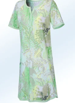 Nachthemd, knielang mit Knopfleiste