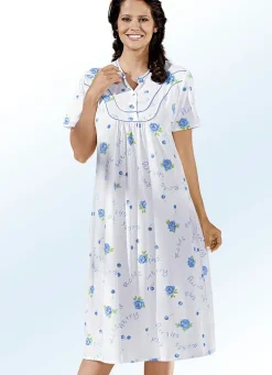 Nachthemd, Kurzarm mit Knopfleiste