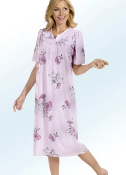 Nachthemd, Kurzarm mit Knopfleiste