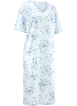 Nachthemd, Kurzarm mit V-Ausschnitt