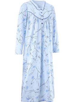 Nachthemd, Langarm mit Knopfleiste