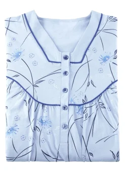 Nachthemd, Langarm mit Knopfleiste