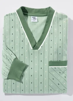 Nachthemd mit V-Ausschnitt und Brusttasche