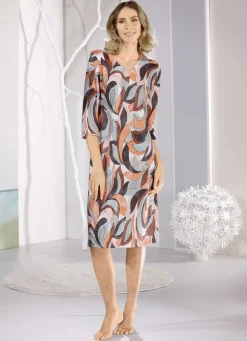 Nachthemd, wadenlang und Tropfenausschnitt