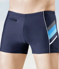 Naturana Badehose in höherer Kastenform mit Reißverschlusstasche