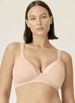 Naturana BH mit Satinblende am Dekolleté