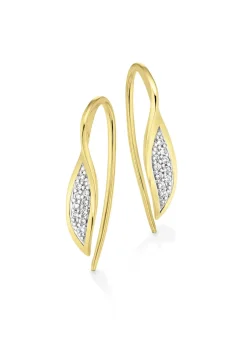 Ohrhaken in Bicolor mit 20 Brillanten