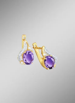 Ohrringe mit echt Amethyst