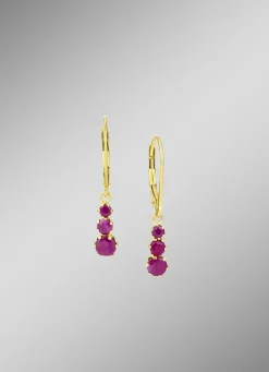 Ohrringe mit echt Rubin