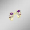 Ohrstecker mit Amethyst und Zirkonia