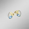Ohrstecker mit Blautopas und Zirkonia