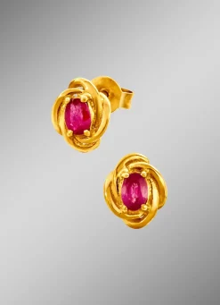 Ohrstecker mit Rubine