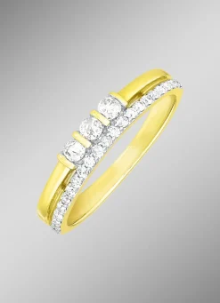 Origineller Damenring mit 26 Brillanten