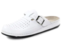 Pantolette aus Nappaleder mit luftiger Perforation