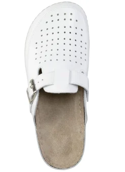 Pantolette aus Nappaleder mit luftiger Perforation