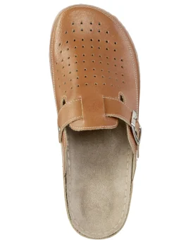 Pantolette aus Nappaleder mit luftiger Perforation