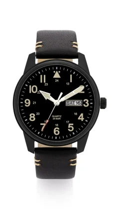 Para Quartz-Herrenuhr in Flieger-Optik