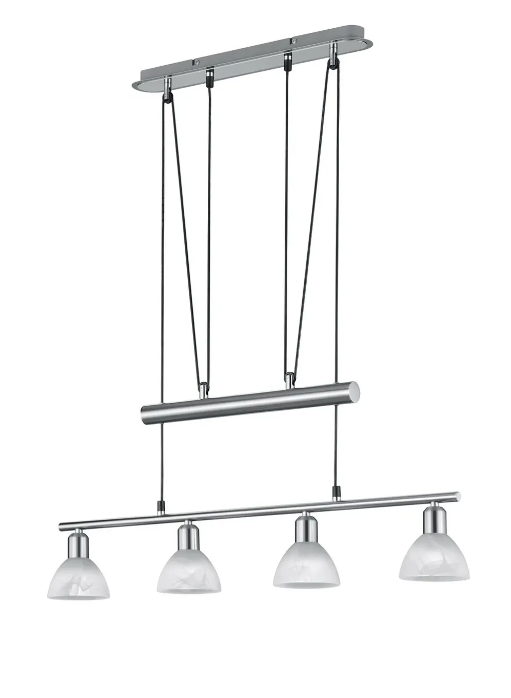 Pendelleuchte aus mattem Metall