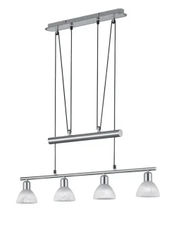 Pendelleuchte aus mattem Metall