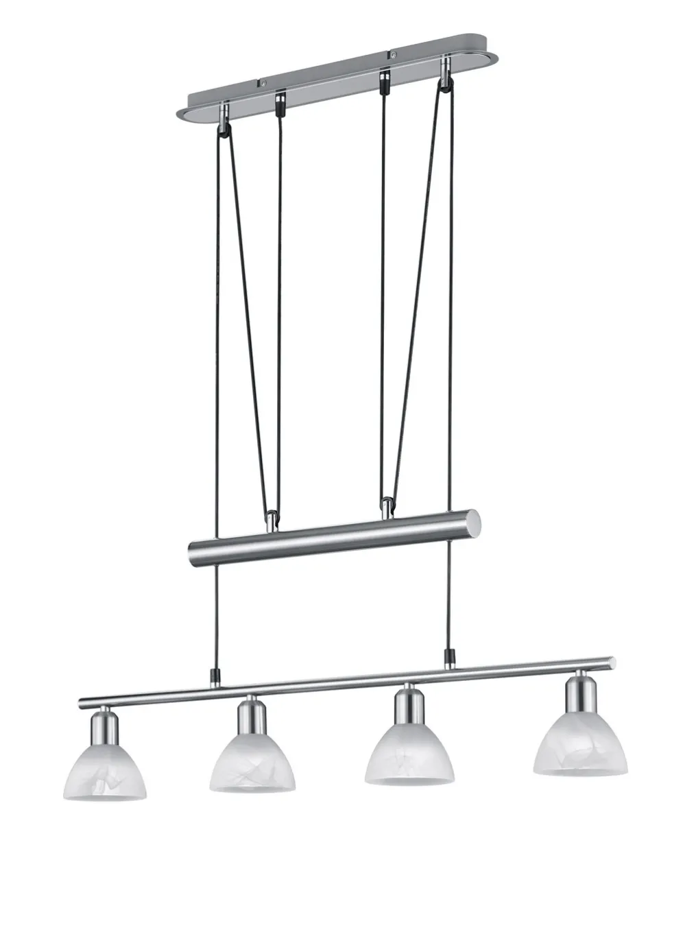 Pendelleuchte aus mattem Metall