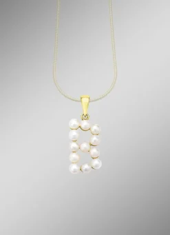 Personalisierte Eleganz: Buchstaben-Anhänger mit Süßwasser-Zuchtperlen