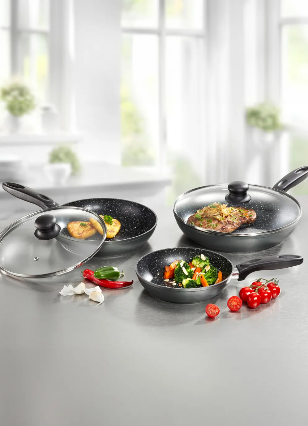 Pfannen-Set, 5-teilig, mit Antihaftbeschichtung