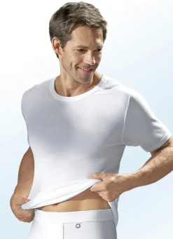 Pfeilring Dreierpack Schlupfjacken aus Feinripp, weiß