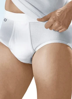 Pfeilring Viererpack Slips aus Feinripp, weiß