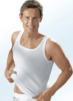 Pfeilring Viererpack Sportjacken aus Feinripp, weiß